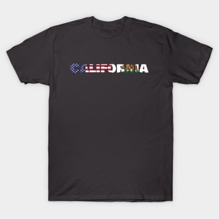 California state/ American flag logo T-Shirt